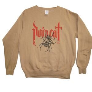 Doja Cat The Scarlet Tour Crewneck Sweatshirt L Beige Concert Spider Graphic